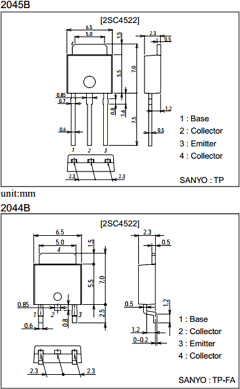 2SC4522 Datasheet PDF SANYO -> Panasonic