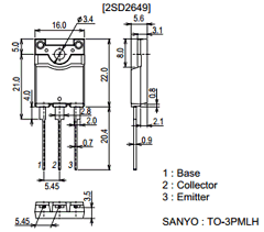 2SD2649 Datasheet PDF SANYO -> Panasonic