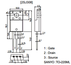 2SJ308 Datasheet PDF SANYO -> Panasonic