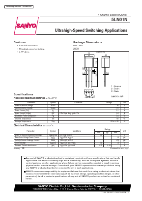 5LN01N Datasheet PDF SANYO -> Panasonic