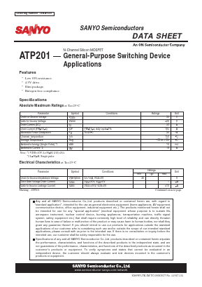 ATP201 Datasheet PDF SANYO -> Panasonic