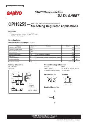 CPH3253 Datasheet PDF SANYO -> Panasonic