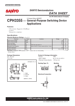 CPH3355-TL-H Datasheet PDF SANYO -> Panasonic