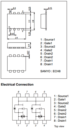 ECH8601 Datasheet PDF SANYO -> Panasonic