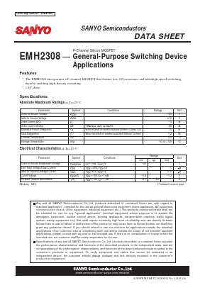 EMH2308 Datasheet PDF SANYO -> Panasonic