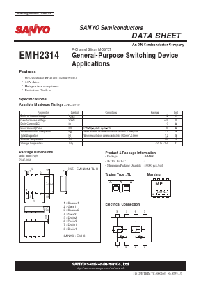 EMH2314 Datasheet PDF SANYO -> Panasonic