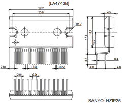 LA4743B Datasheet PDF SANYO -> Panasonic