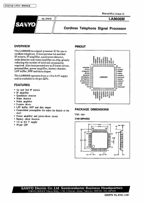 LA8606 Datasheet PDF SANYO -> Panasonic