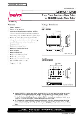 LB11996H Datasheet PDF SANYO -> Panasonic