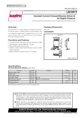 LB1941 Datasheet PDF SANYO -> Panasonic