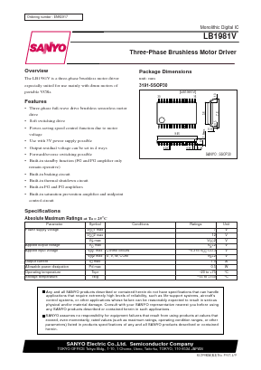 LB1981 Datasheet PDF SANYO -> Panasonic