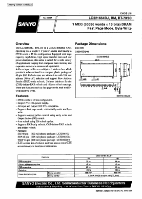 LC321664BT Datasheet PDF SANYO -> Panasonic