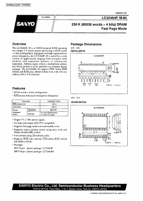 LC32464P-80 Datasheet PDF SANYO -> Panasonic