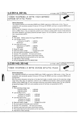LC3514A Datasheet PDF SANYO -> Panasonic