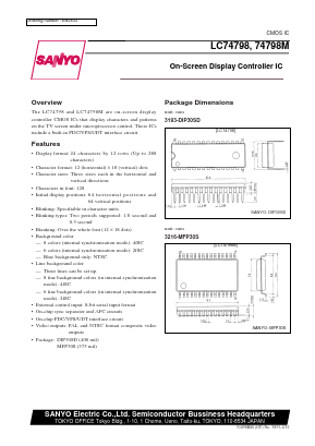 LC74798 Datasheet PDF SANYO -> Panasonic