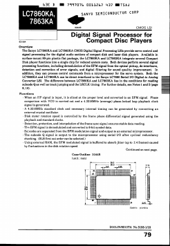 LC7863KA Datasheet PDF SANYO -> Panasonic