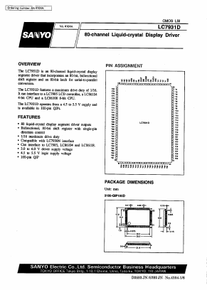 LC7931D Datasheet PDF SANYO -> Panasonic