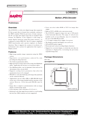 LC82221 Datasheet PDF SANYO -> Panasonic