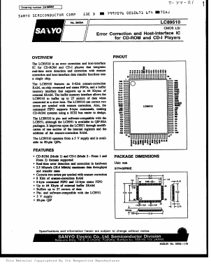 LC89510 Datasheet PDF SANYO -> Panasonic