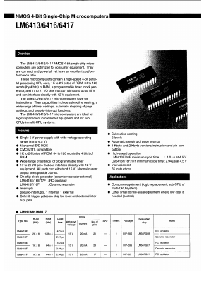 LM6416F Datasheet PDF SANYO -> Panasonic
