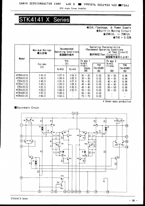 STK4191 Datasheet PDF SANYO -> Panasonic