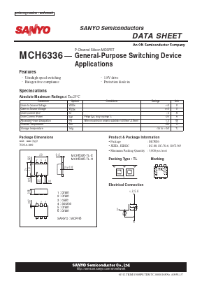 MCH6336-TL Datasheet PDF SANYO -> Panasonic