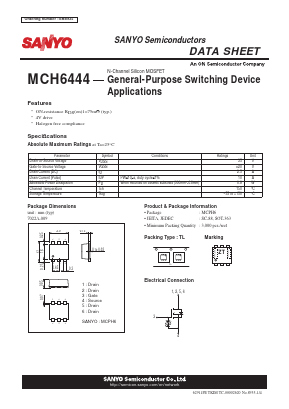 MCH6444 Datasheet PDF SANYO -> Panasonic