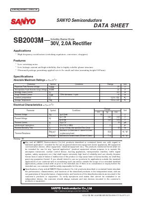SB2003M Datasheet PDF SANYO -> Panasonic