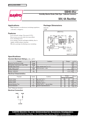 SB40-05 Datasheet PDF SANYO -> Panasonic