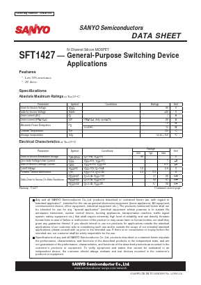 SFT1427 Datasheet PDF SANYO -> Panasonic