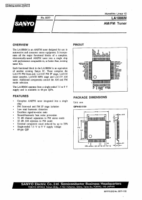 LA1886M Datasheet PDF SANYO -> Panasonic