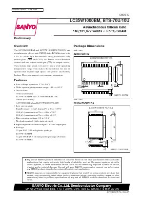 LC35W1000BM-10U Datasheet PDF SANYO -> Panasonic