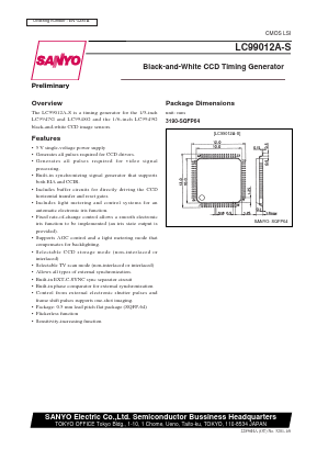 LC99012A-S Datasheet PDF SANYO -> Panasonic