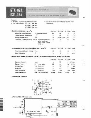 STK-035 Datasheet PDF SANYO -> Panasonic
