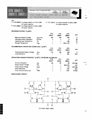 STK3042II Datasheet PDF SANYO -> Panasonic