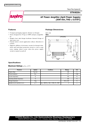 STK4028 Datasheet PDF SANYO -> Panasonic