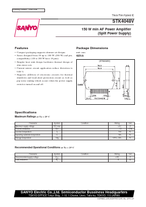 STK4048V Datasheet PDF SANYO -> Panasonic