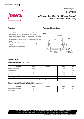 STK4152 Datasheet PDF SANYO -> Panasonic