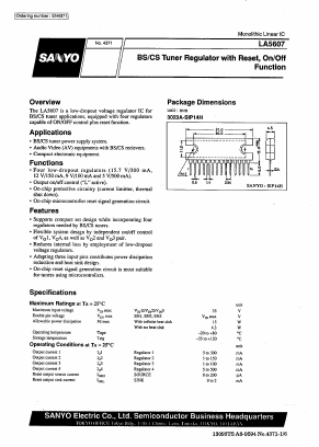 LA5607 Datasheet PDF SANYO -> Panasonic