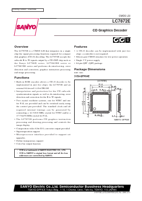 LC7872E Datasheet PDF SANYO -> Panasonic
