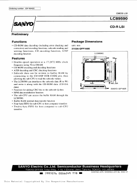LC89590 Datasheet PDF SANYO -> Panasonic