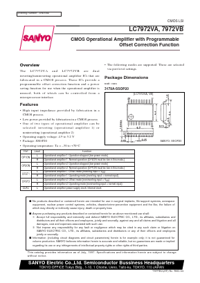 LC7972 Datasheet PDF SANYO -> Panasonic