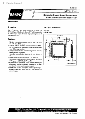 LC11012-141 Datasheet PDF SANYO -> Panasonic