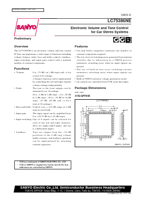 LC75386NE Datasheet PDF SANYO -> Panasonic