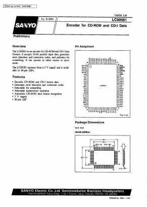 LC89581 Datasheet PDF SANYO -> Panasonic