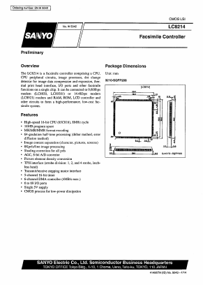 LC8214 Datasheet PDF SANYO -> Panasonic