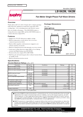LB1862M Datasheet PDF SANYO -> Panasonic