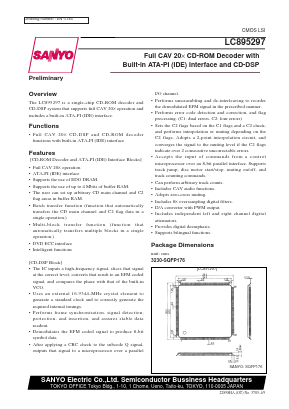 LC895297 Datasheet PDF SANYO -> Panasonic