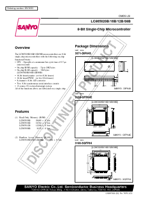 LC865008B Datasheet PDF SANYO -> Panasonic