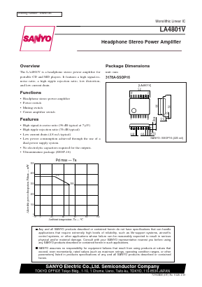 LA4801V Datasheet PDF SANYO -> Panasonic